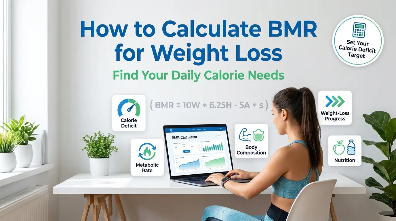 How to calculate BMR for weight loss guide with BMR formula, calorie deficit target, and TDEE calculator
